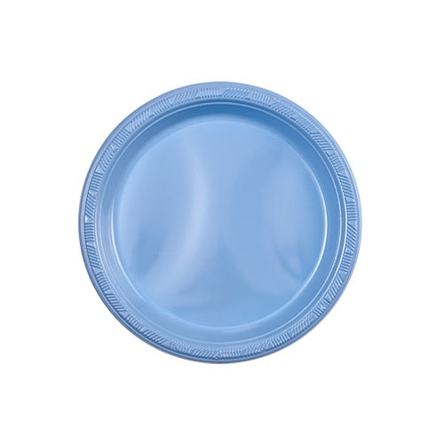 7" Light Blue Plastic Plate 15 Count