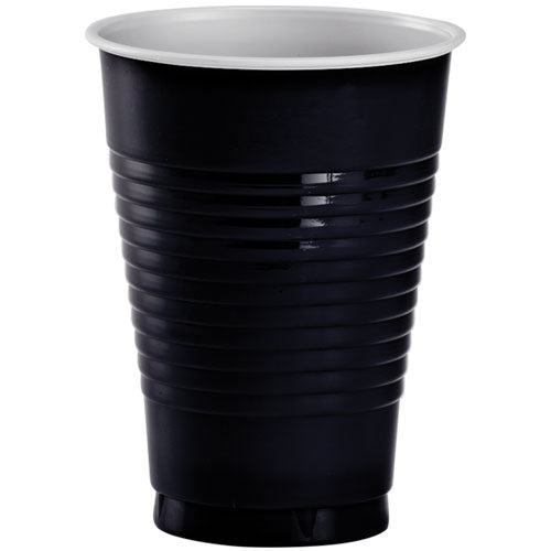12 oz. Plastic Cup - Black - 20 Count