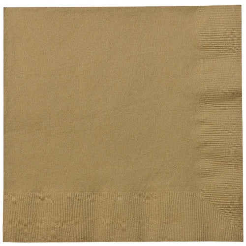 Luncheon Napkin, Gold, 20 Count