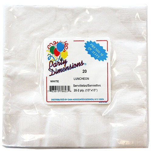 White Lunch Napkins 20 Count