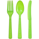 Lime Green Plastic Combo Cutlery 48 Count