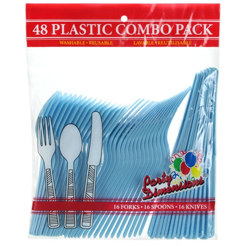 Light Blue Combo Cutlery 48 Count