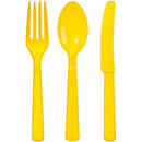 Sunshine Yellow Combo Cutlery 48 Count
