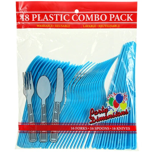 Island Blue Combo Cutlery 48 Count