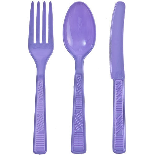 Hydrangea Plastic Combo Cutlery 48 Count