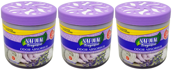 Lavender & Linen Solid Gel Odor Absorber Air Freshener, 10oz (Pack of 3)