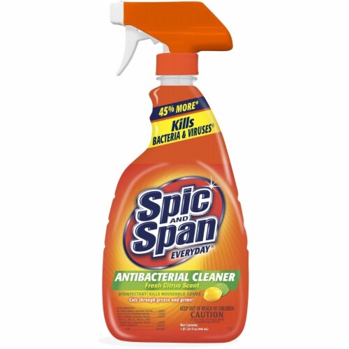 Spic and Span Everyday Antibacterial Cleaner, Fresh Citrus, 32oz.