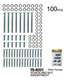 Screw and Nut Assortment, ~100-ct.