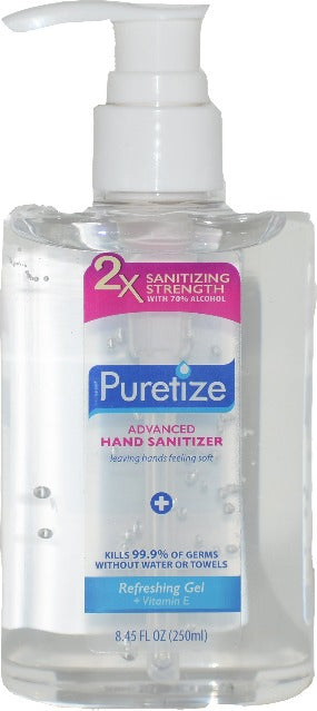 Puretize Hand Sanitizer Refreshing Gel + Vitamin E, 8.45 oz