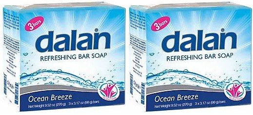 Dalan Ocean Breeze Refreshing Bar Soap, 3 Pack (Pack of 2)