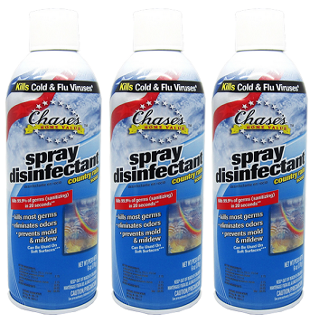 Chase's Home Value Spray Disinfectant Linen Scent, 6 oz. (Pack of 3)