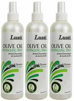 Lusti Olive Oil Detangling Spray, 12 fl oz. (Pack of 6)