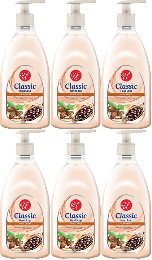 Universal Classic Cocoa Butter Hand Soap, 13.5 oz (Pack of 6)