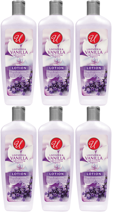 Lavender & Vanilla Light Soothing Fragrance Lotion, 20 fl oz. (Pack of 6)