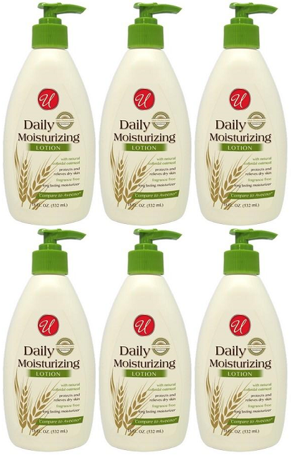 Natural Colloidal Oatmeal Daily Moisturizing Lotion, 12 fl oz. (Pack of 6)