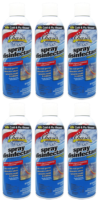 Chase's Home Value Spray Disinfectant Linen Scent, 6 oz. (Pack of 6)