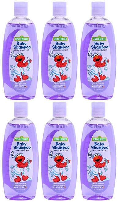 Sesame Street Baby Shampoo Calming Lavender Scent, 10 fl oz. (Pack of 6)