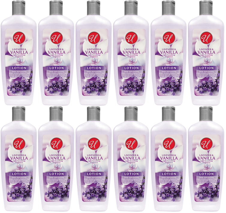 Lavender & Vanilla Light Soothing Fragrance Lotion, 20 fl oz. (Pack of 12)