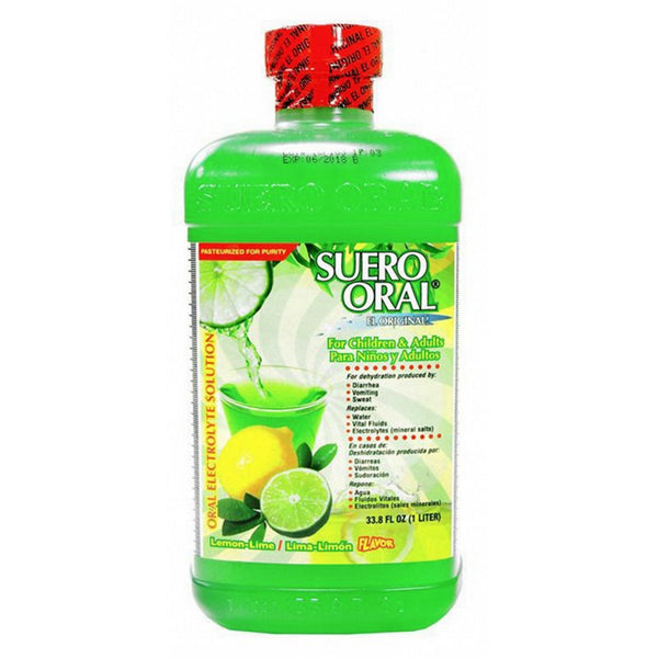 Suero Oral Lima-Limon Lemon-Lime Flavor Electrolyte Solution, 1 LT