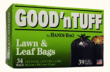 Handi-Bag Good 'n Tuff 34 Gallon Lawn & Leaf Bags, 34 ct.