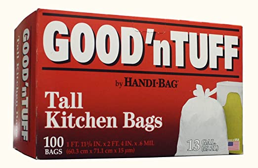 Handi-Bag Good 'n Tuff 13 Gallon Tall Kitchen Bags, 100 ct.