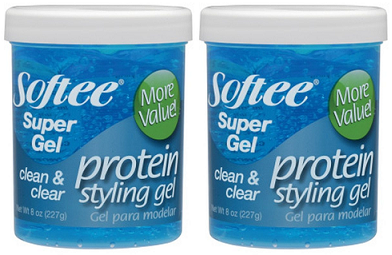 Softee Clean & Clear Protein Styling Gel, 8 oz. (Pack of 2)