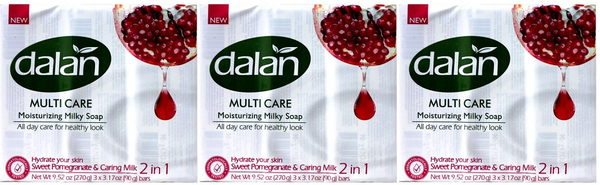 Dalan Sweet Pomegranate & Caring Milk Bar Soap, 3-Pack (Pack of 3)