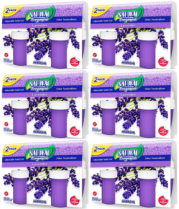 Lavender Adjustable Solid Gel Air Freshener, 10oz, 2 ct. (Pack of 6)