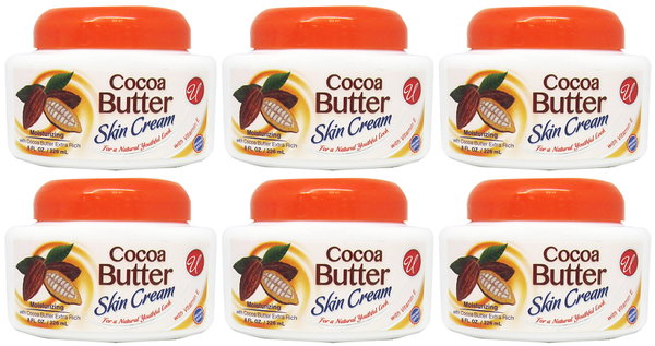 Cocoa Butter Skin Cream with Vitamin E, 8 fl oz. (Pack of 6)