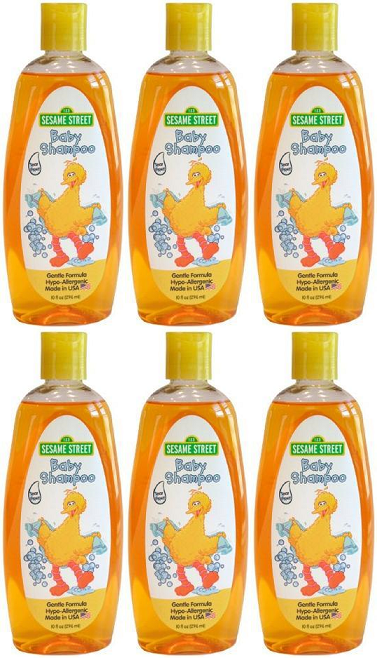 Sesame Street Baby Shampoo Gentle Formula, 10 fl oz. (Pack of 6)
