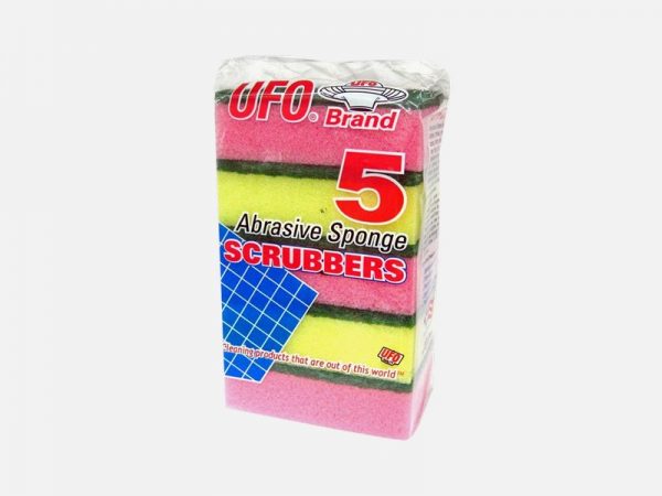 UFO Abrasive Sponge Scrubbers, 5-ct.