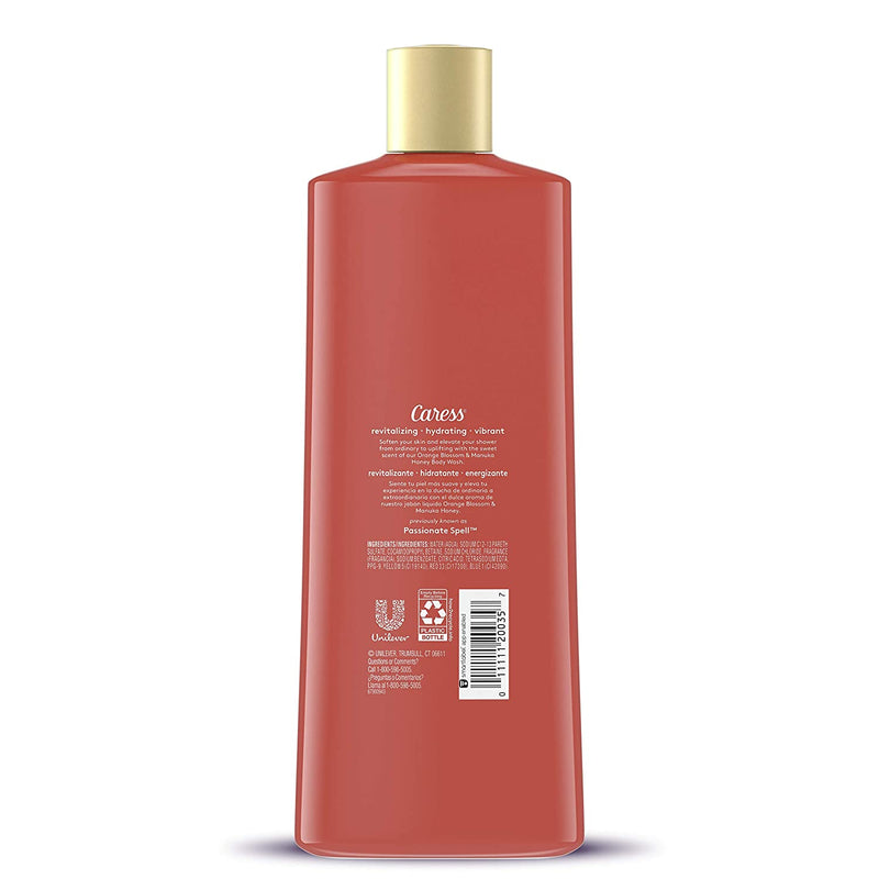 Caress Body Wash Orange Blossom & Manuka Honey, 18 oz.