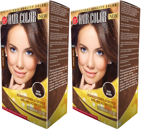 Dark Brown Permanent Hair Color / Hair Dye (Pack of 2)