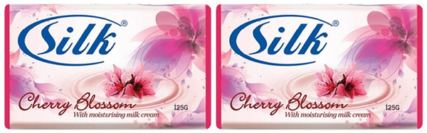 Silk Cherry Blossom Moisturizing Milk Cream Beauty Bar Soap, 3 Pack (Pack of 2)
