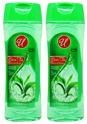 Green Tea Cucumber Scents Body Wash, 12oz (Pack of 2)