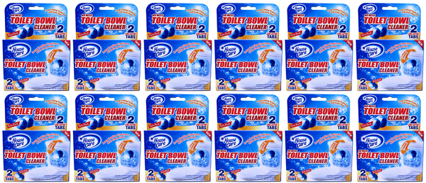 House Care Toilet Bowl Cleaner Tabs with Blue & Bleach, 2 Ct. (Pack of 12)