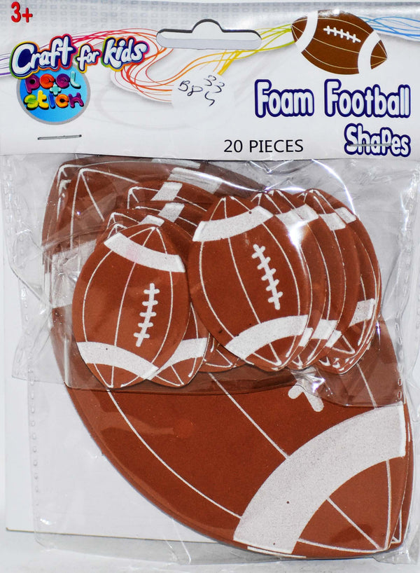 Craft for Kids 20 Foam Football Shapes, 1-ct