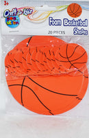 Craft for Kids 20 Foam Basketball Shapes, 1-ct