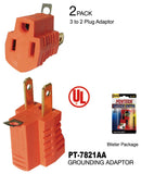 Grounding Adapters Outlets, 2-ct.