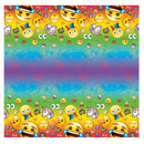 Rainbow Fun Emoji Rectangular Plastic Table Cover, 54"x84"