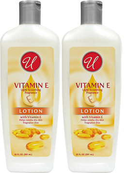 Vitamin E Light Soothing Fragrance Lotion, 20 fl oz. (Pack of 2)