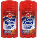Total Sport Stick Deodorant Fresh Scent, 2.25 oz (Pack of 2)