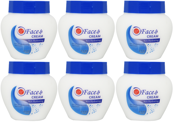 Rich Hydrating Ultra-Moisturizing Face Cream, 6.5 oz (Pack of 6)