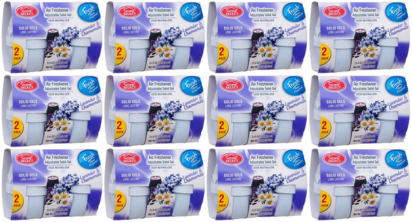 Lavender & Chamomile Adjustable Solid Gel Air Freshener, 10 oz, 2 ct (Pack of 12)