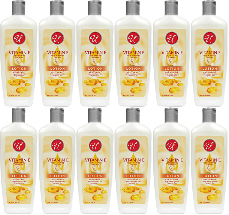 Vitamin E Light Soothing Fragrance Lotion, 20 fl oz. (Pack of 12)