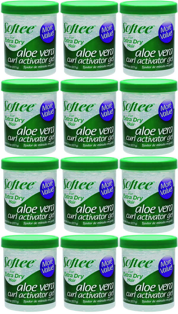 Softee Aloe Vera Curl Activator Gel, 8 oz. (Pack of 12)