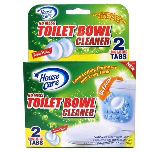 House Care Toilet Bowl Cleaner Tabs with Bleach, 2 Ct.