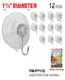 1 3/5" Diameter Suction Cup Hooks, 12-ct.