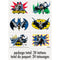 Batman Color Tattoo Sheets, 4ct