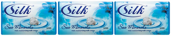 Silk Sea Minerals Moisturizing Milk Cream Beauty Bar Soap, 3 Pack (Pack of 3)